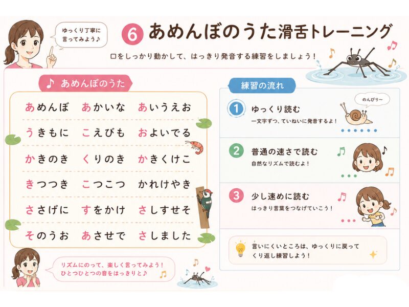 あめんぼのうた滑舌トレーニング 前半
